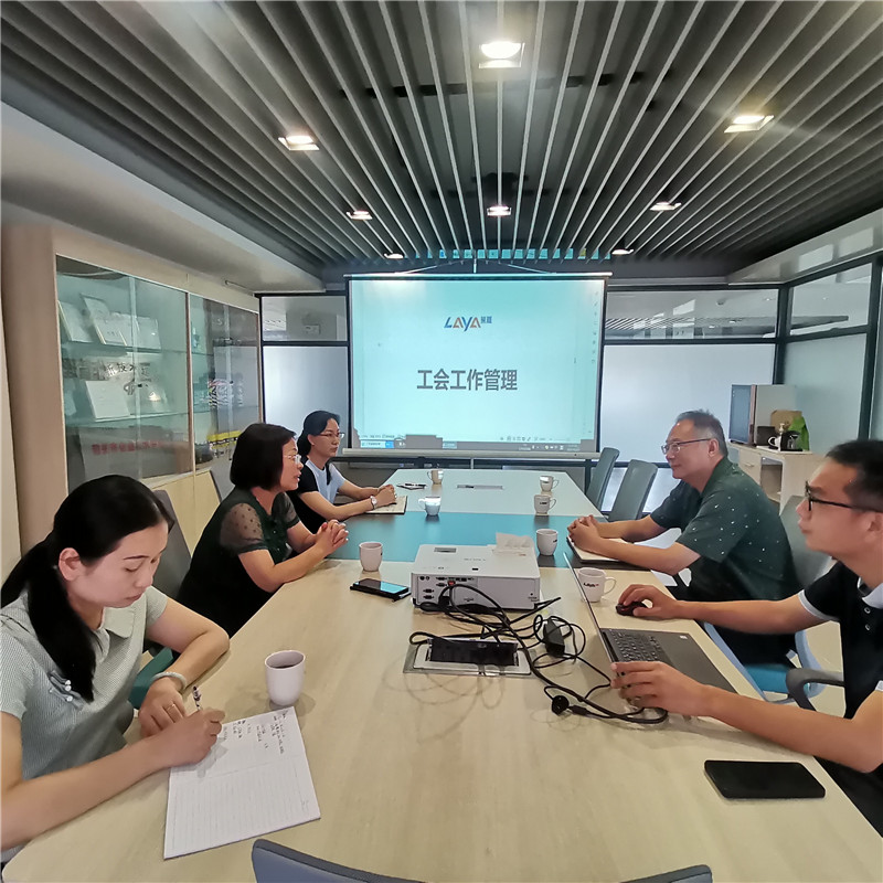 在广东莱雅新化工科技有限公司听取工会负责人汇报一企一档建设情况.jpg