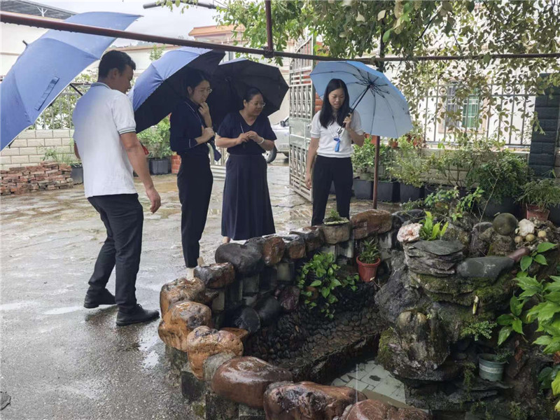 评审小组挨家挨户查看庭院.jpg