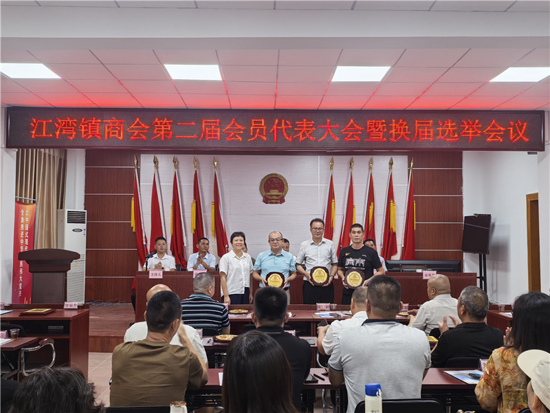 区工商联党组书记为名誉会长授牌.jpg
